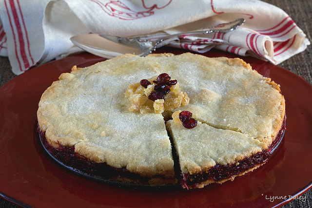 Cranberry Shortbread Cake